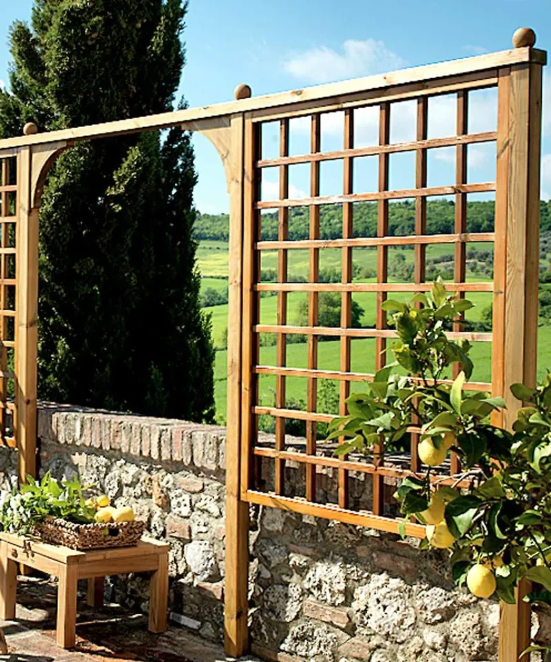 Négyzetmintás rácsos oldalpanel Covercar autóbeállóhoz -149x177