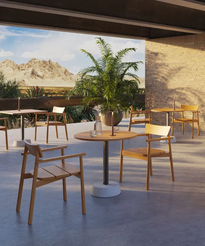 Alternative view of Pertre négyzet alakú asztal h 75